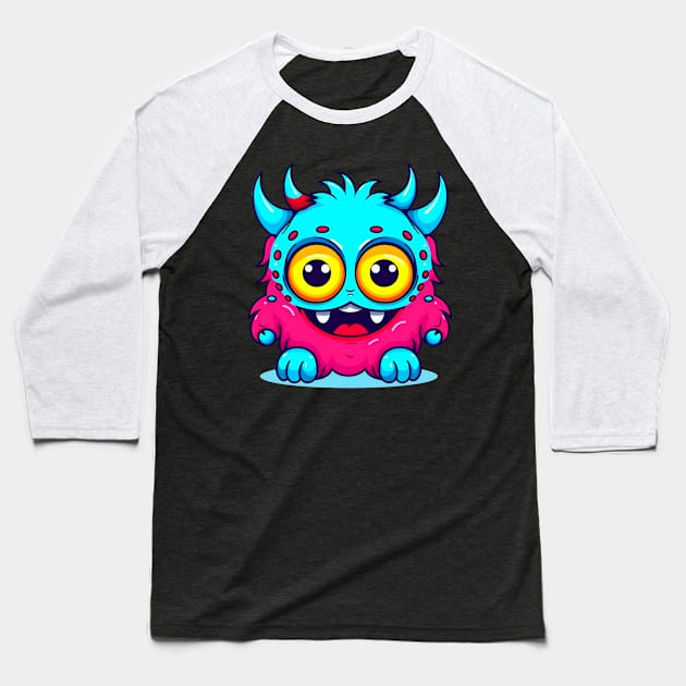 Cartoon Monster Baseball T-Shirt by unrefinedgraphics